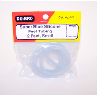 DUBRO 221 BLUE SILICONE TUBING, SMALL (2 FT PER PACK)