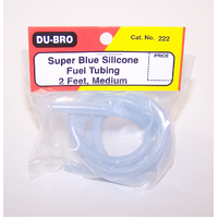 DUBRO 222 BLUE SILICONE TUBING, MEDIUM (2ft PER PACK)