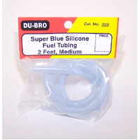 Dubro 222 Blue Silicone Tubing Medium (2ft Per Pack)