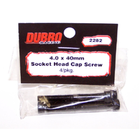 DUBRO 2282 4.0MM X 40 SOCKET-HEAD CAP SCREWS (4 PCS/PACK)