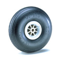 DUBRO 350TL 3-1/2in DIA TREAD LIGHT WHEELS  (1 PAIR PER CARD)