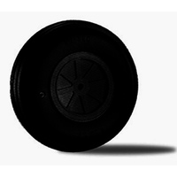 DUBRO 375TV 3-3/4in DIA LARGE TREAD WHEELS  (1 EACH PER CARD)