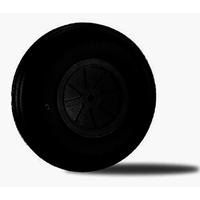 DUBRO 375TV 3-3/4in DIA LARGE TREAD WHEELS  (1 EACH PER CARD)