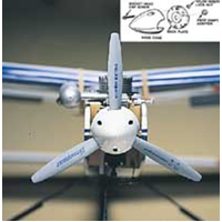 DUBRO 541 2in THREE BLADE SPINNER WHITE (1 PC PER PACK)