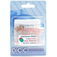 DCCconcepts NANOlight LEDs Signal Red (6PK) w/ Resistors