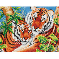 Diamond Dotz Kit, Tender Tigers, 52 x 37cm