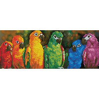 Diamond Dotz Kit, Rainbow Parrots, 77 x 30cm