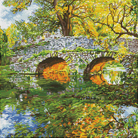 Diamond Dotz Country Bridge, 51.50 x 51.50cm