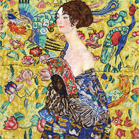 Diamond Dotz LADY With FAN (Apres Klimt), 67.00 x 67.00cm