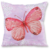 Diamond Dotz Decorative Pillowcase Kit Papillon Apricot 45 x 45cm