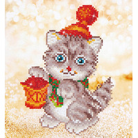 Diamond Dotz Kit Christmas Kitten Glow 23 x 25cm