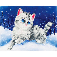 Diamond Dotz Kit Kitten in The Snow 35.5 x 27.9cm
