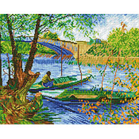 Diamond Dotz Fishing In Spring (Van Gogh) 50x40.6cm
