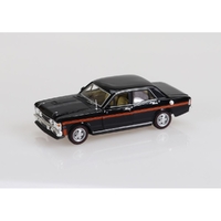 DDA 1/32 XW GHTO Ford Black/Orange Stripes Diecast Model Car