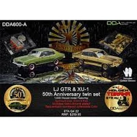 DDA 1/24 50th Anniversary Twin Set 1972 LJ Torana - Green LJ GTR- Gold LJ GTR XU1 - Fully Detailed Opening Doors, Bonnet and Boot
