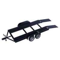 DDA 1/24 Metal Trailer w/Plastic Tow Bar Black 76001 Diecast