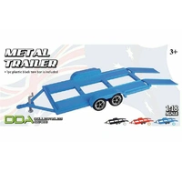 DDA 1/24 Metal Trailer w/Plastic Tow Bar Blue 76001 Diecast