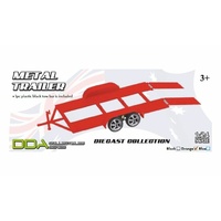 DDA 1/24 Metal Trailer w/Plastic Tow Bar 3 Asst Colours (SINGLES) 76001 Diecast