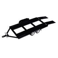 DDA 1/18 Metal Trailer Black with Plastic Tow Bar Diecast Trailer 76009DDA1