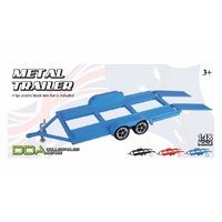 DDA 1/18 Metal Trailer w/Plastic Tow Bar 3 Asst Colours (SINGLES) 76009 Diecast