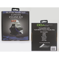 DDA 1/24  XW/XY Ford Standard Bonnet w/Cut Out Guide for Coyote Supercharged Engine Plastic Model Kit