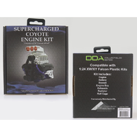 DDA 1/24  XW/XY Ford Standard Bonnet w/Cut Out Guide for Coyote Supercharged Engine Plastic Model Kit