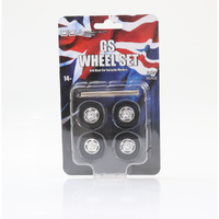 DDA 1/24  Set of 4 x GS Wheels w/Tyres & Axles - Suits Standard Models - Holden HQ & HJ - Ford XW & XY