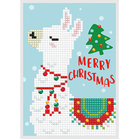 Diamond Dotz Card Kit, Merry Christmas Llama - 12.6 x 17.7cm