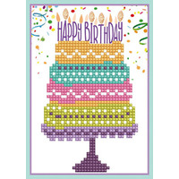 Diamond Dotz Card Kit, Happy Birthday Cake - 12.6 x 17.7cm