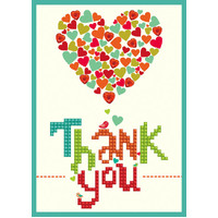 Diamond Dotz Card Kit, Thank YOU Heart - 12.6 x 17.7cm