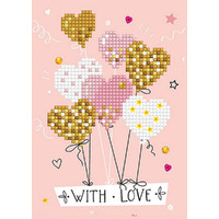Diamond Dotz Card Kit, Love Balloons - 12.6 x 17.7cm