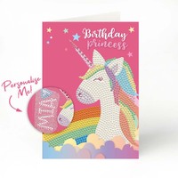 Diamond Dotz Personalised Greeting Card KitBirthday Unicorn - 12.6 x 17.7cm