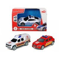 Dickies Toys Australian "000" Emergency Cars 15cm 3 Assorted