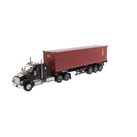 Diecast Masters 1/50 Kenworth T880 SFFA 40in-Sleeper Tandem Tractor and 40' Dry goods sea container Diecast Model