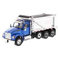 Diecast Masters 1/50 Kenworth T880 OX Stampede Dump Truck SBFA Metallic Blue Cab