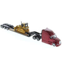 Diecast Masters 1/87 Peterbilt 579 with Lowboy Trailer and Cat D5M Track-Type Tractor
