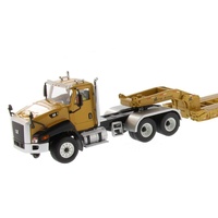 Diecast Masters 1/50 Caterpillar CT660 Yellow Tractor with XL120 Trailer Diecast Model