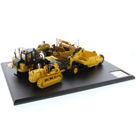 Diecast Masters 1/50 Caterpillar D7C & 70 Scraper & 621K Tractor Scraper Diecast Model