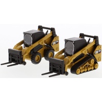 Diecast Masters 1/64 Caterpillar 272D Skid Steer and 297D2 Track Loader Diecast Model
