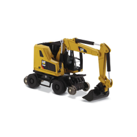 Diecast Masters 1/87 Caterpillar M323F Railroad Wheeled Excavator Safety Yellow Diecast Model