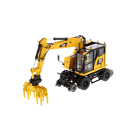 Diecast Masters 1/50 M323F Railroad Wheeled Excavator Safety Yellow Colour Diecast Model