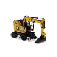 Diecast Masters 1/50 M323F Railroad Wheeled Excavator - Cat Yellow Version Diecast Model