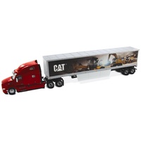 Diecast Masters 1/50 Peterbilt 579 Day Cab with Caterpillar Mural Trailer Diecast Model
