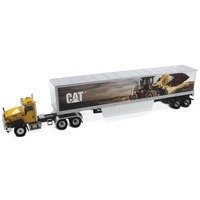 Diecast Masters 1/50 Caterpillar CT660 Day Cab with Caterpillar Mural Trailer Diecast Model