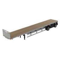 Diecast Masters 1/50 53' Flat bed trailer Silver Diecast Model