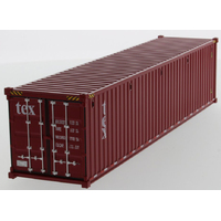 Diecast Masters 1/50 40' Dry sea container TEX Maroon Diecast Model