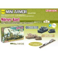 Dragon 1/144 Morser Karl mit Munitionsschlepper auf Panzer IV Plastic Model Kit DR14135
