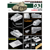 Dragon 1/35 Egyptian Sherman With AMX Turret Plastic Model Kit DR3570