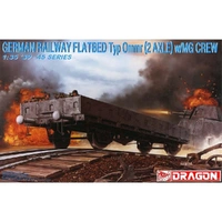 Dragon 1/35 German Railway Flatbed Typ Ommr (2 Axle) w/MG Crew Plastic Model Kit DR6085