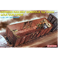 Dragon 1/35 German Railway Gondola Type Ommr w/AA Gun Crew Plastic Model Kit